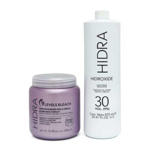 Decolorante para Cabello 9 Niveles + Peróxido 1 L Hidra