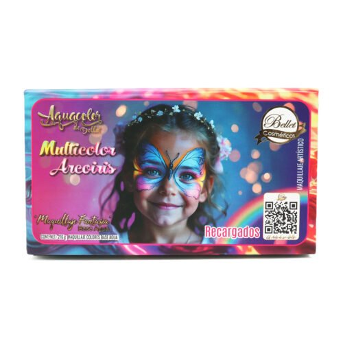 MAQUILLAJE-MULTICOLOR-ARCOIRIS-BELLET-1 Paleta de Maquillaje Mini Multicolor Pastel Aquacolor Bellet