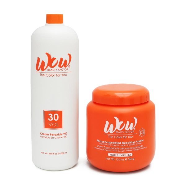 Decolorante para Cabello 350 g + Peróxido 1 L Wow