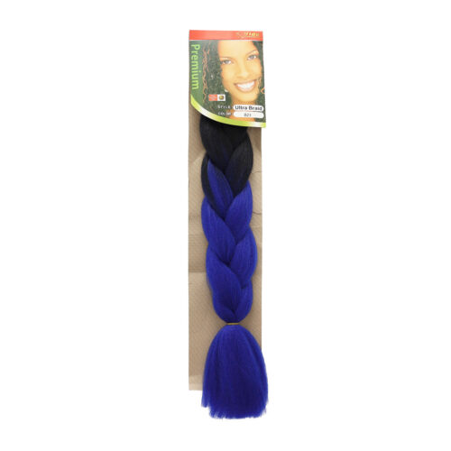 Trenza de Kanekalon Negro/Azul Marino B21 Vida Exquisita