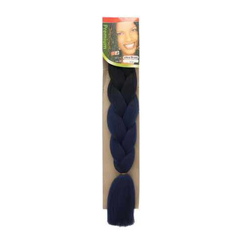 Trenza de Kanekalon Negro/Azul Media Noche B20 Vida Exquisita