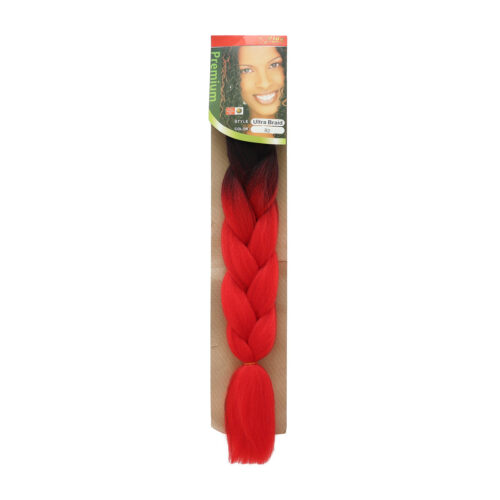 Trenza de Kanekalon Negro/Rojo B2 Vida Exquisita