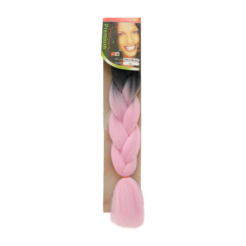 Trenza de Kanekalon Negro/Rosa Pastel B5 Vida Exquisita