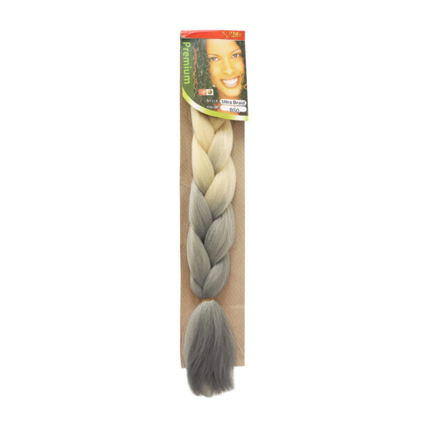 Trenza de Kanekalon Rubio Claro/Gris B50 Vida Exquisita