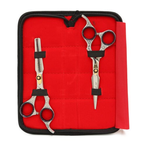 KIT-TIJERAS-PLATEADAS-6.5-GERMANY-1 Tijera para Cortar Cabello Plata D-294 Germany 2 pz