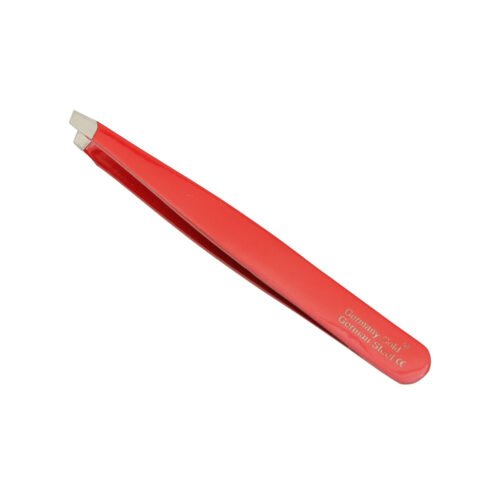 Pinza para Depilar Roja BT-213 Germany, ideal para remover los vellos mas pequeños sin lastimar la piel.