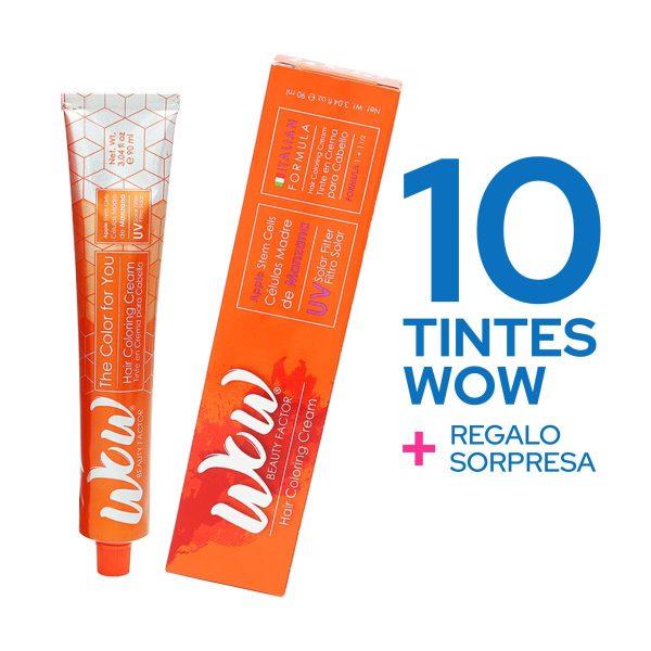 Promoción paquete 10 tintes Wow + regalo