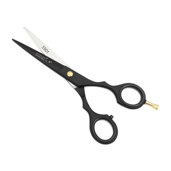 Tijera para Cortar Cabello Negro Matte S-501 Germany