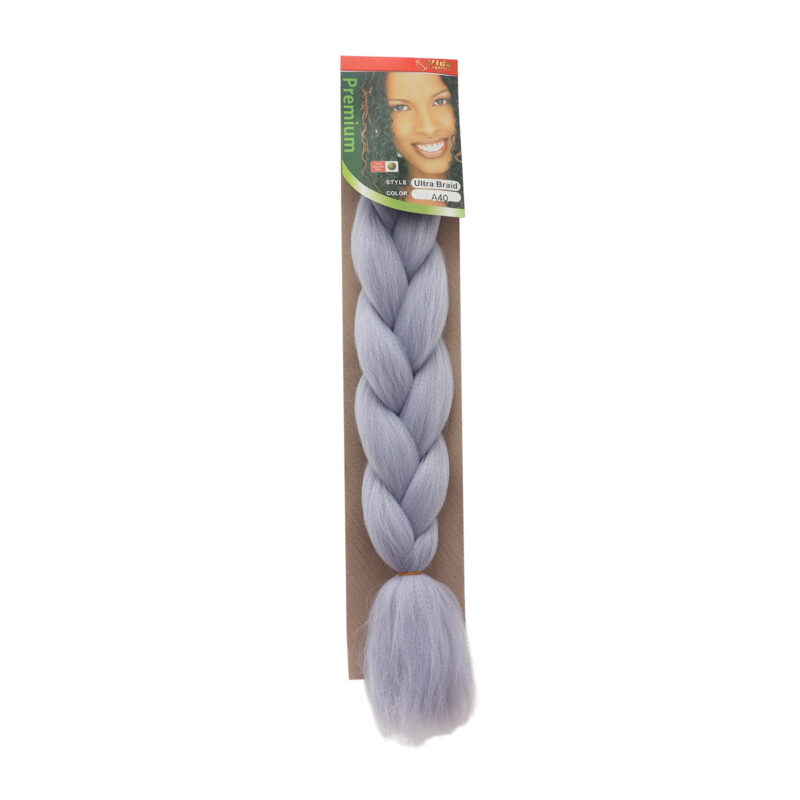 Trenza de Kanekalon Gris Violaceo A40 Vida Exquisita