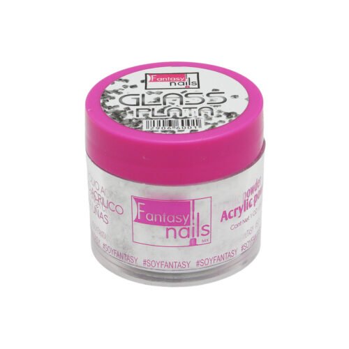 ACRILICO-POLVO-GLASS-PLATA-FANTASY-NAILS-1OZ Acrílico para Uñas Glass Plata Fantasy Nails 1 oz