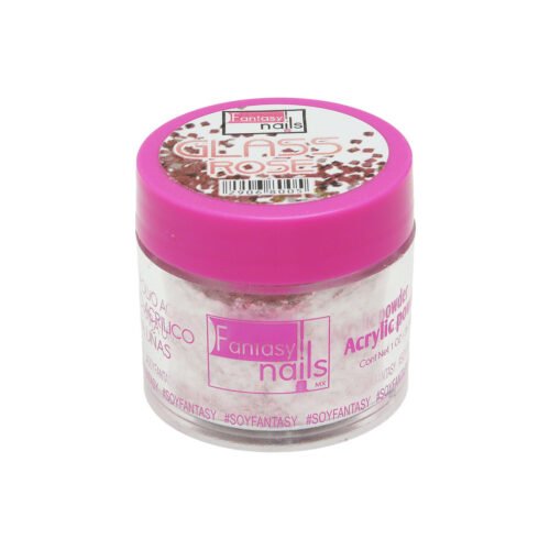 ACRILICO-POLVO-GLASS-ROSE-FANTASY-NAILS-1OZ Acrílico para Uñas Glass Rose Fantasy Nails 1 oz