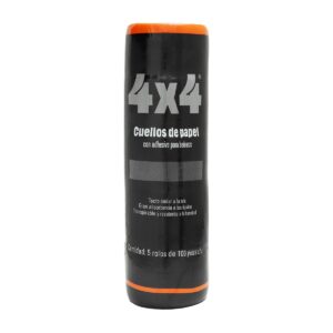 Papel Cuellero Negro 4x4 5 Rollos de 100 Hojas c/u
