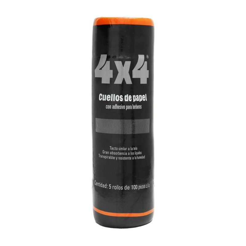 Papel Cuellero Negro 4x4 5 Rollos de 100 Hojas c/u