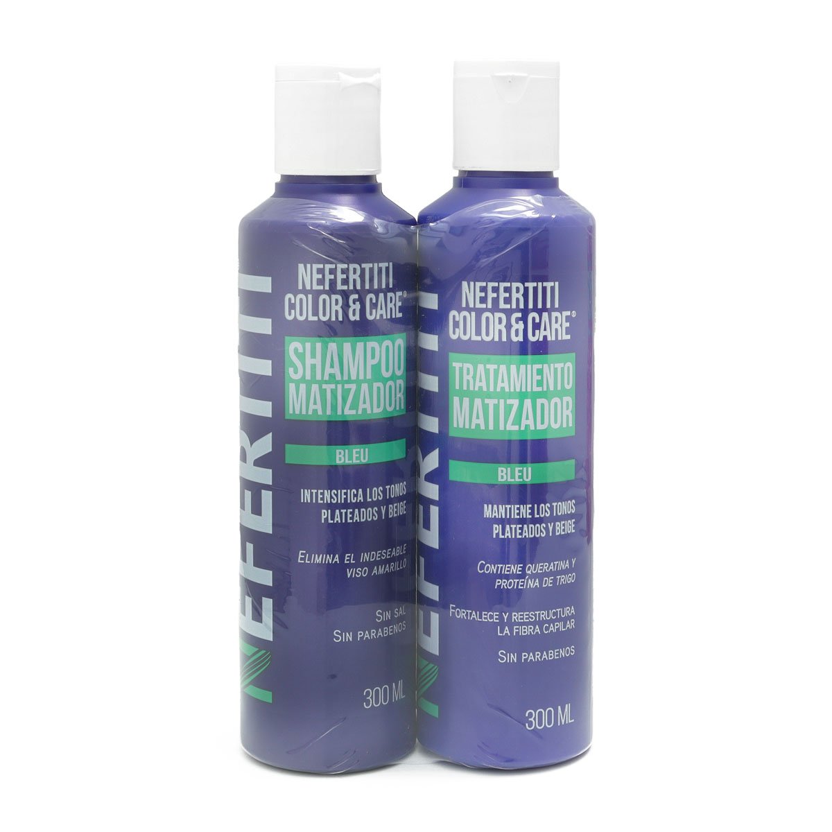 Shampoo y Tratamiento Matizador Bleu Nefertiti 2 pz