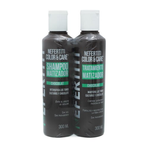 Shampoo y Tratamiento Matizador Chocolat Nefertiti 2 pz