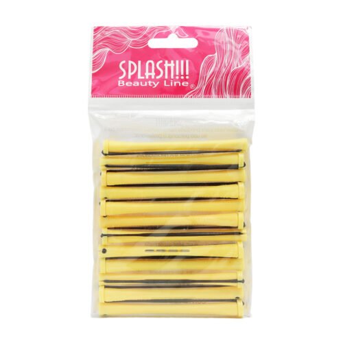 Carrete para Cabello con Tapa 1574-08 Amarillo Splash 12 pz