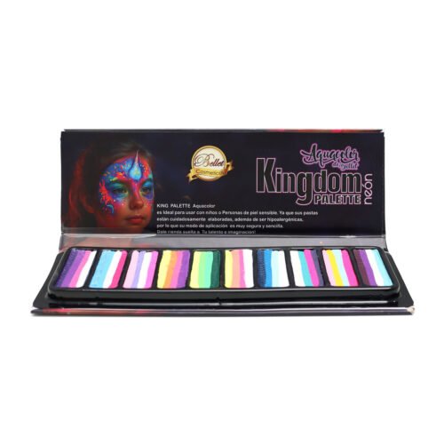 Paleta de Maquillaje Neon Multicolor Aquacolor Kingdom Bellet