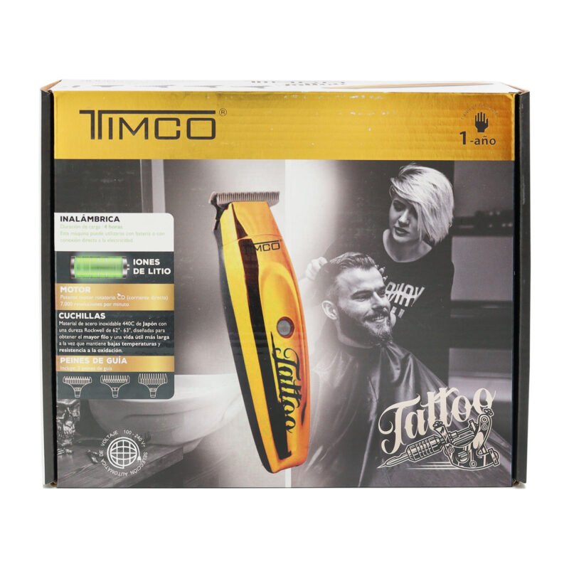 Maquina para Cortar Cabello Delineadora Tattoo HC188D Dorada Timco