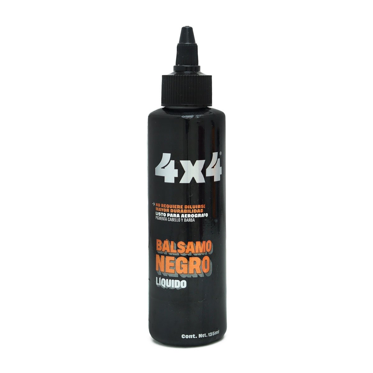 Bálsamo para Barba y Cabello Liquido Negro 4x4 135 ml