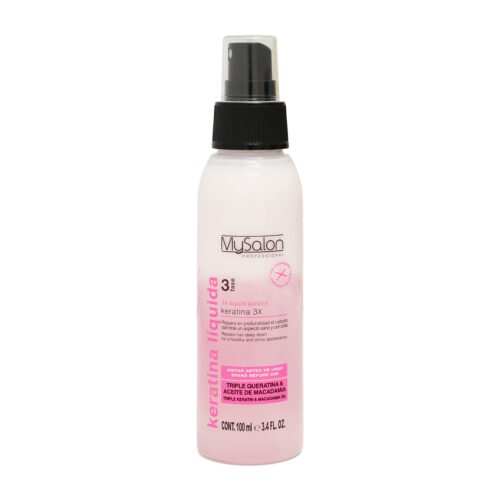 Keratina liquida reparadora MySalon 3 Fases de 100 ml con aceite de macadamia para brillo intenso.