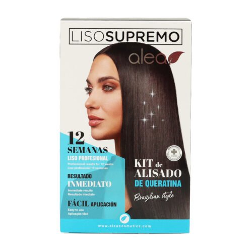 KIT-ALISADO-QUERATINA-ALEA-1 Kit de Alaciado Permanente Alea Liso Supremo de 5 piezas con queratina para un liso brasileño profesional sin frizz.