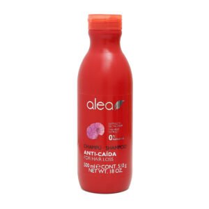Shampoo Alea Anti-Caída de 500 ml con extracto de malabar y lúpulo para fortalecer el folículo capilar y prevenir la caída del cabello.