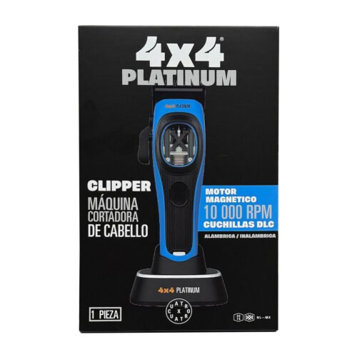 Máquina para Cortar Cabello Platinum Azul Clipper 4×4