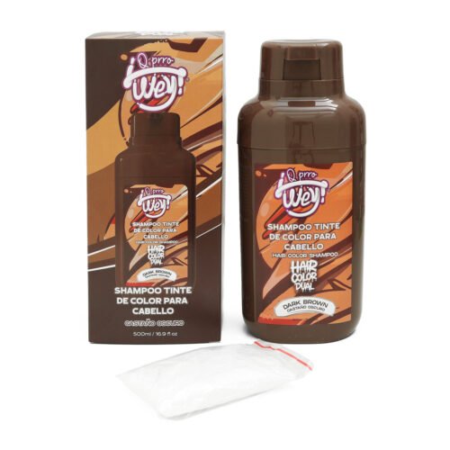 Shampoo con Tinte Castaño Oscuro Q Prro Wey 500 ml