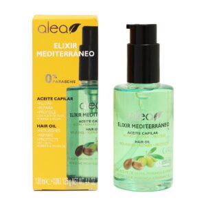 Aceite capilar Alea Elixir Mediterráneo de 130 ml para nutrición profunda y control de frizz.