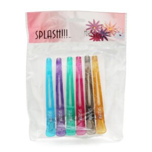 PINZAS-CABELLO-COLORES-SPLASH-1 Pinza para Cabello Pico de Garza 1459-06 Splash 6 pz