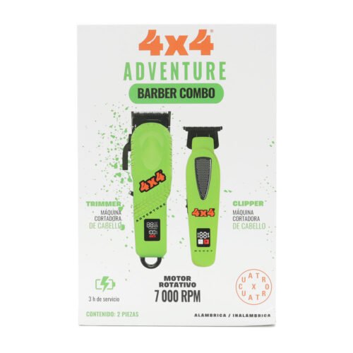 Máquina para Cortar Cabello Barber Combo Adventure 4X4