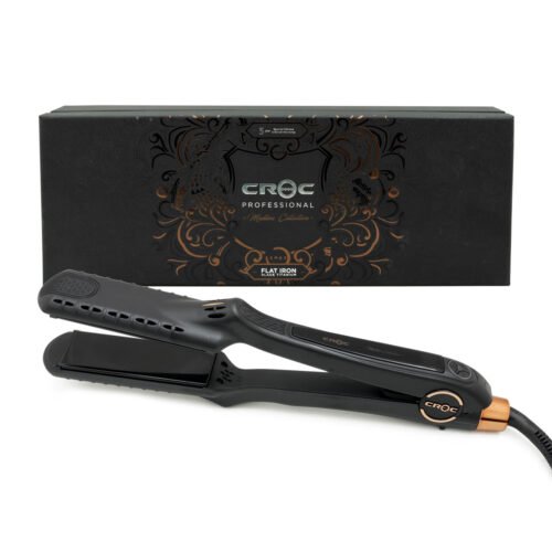 PLANCHA-CROC-FLAT-IRON-BLACK-1 Plancha para Cabello Croc Flat Iron Black Titanium